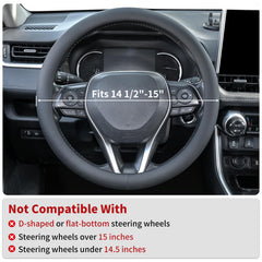 Uxcer steering wheel cover anti-slip inner lining improves grip for safer daily driving