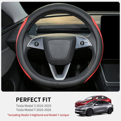 Uxcer Nappa steering wheel cover with textured breathable shell offers comfortable grip.