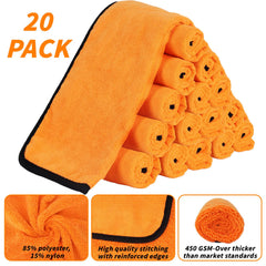 UZLU car drying towel showing large 15.7 x 23.6 inch size for quick drying