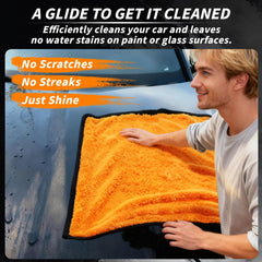 UZLU detailing cloths stored in glove compartment for on-the-go touch-ups