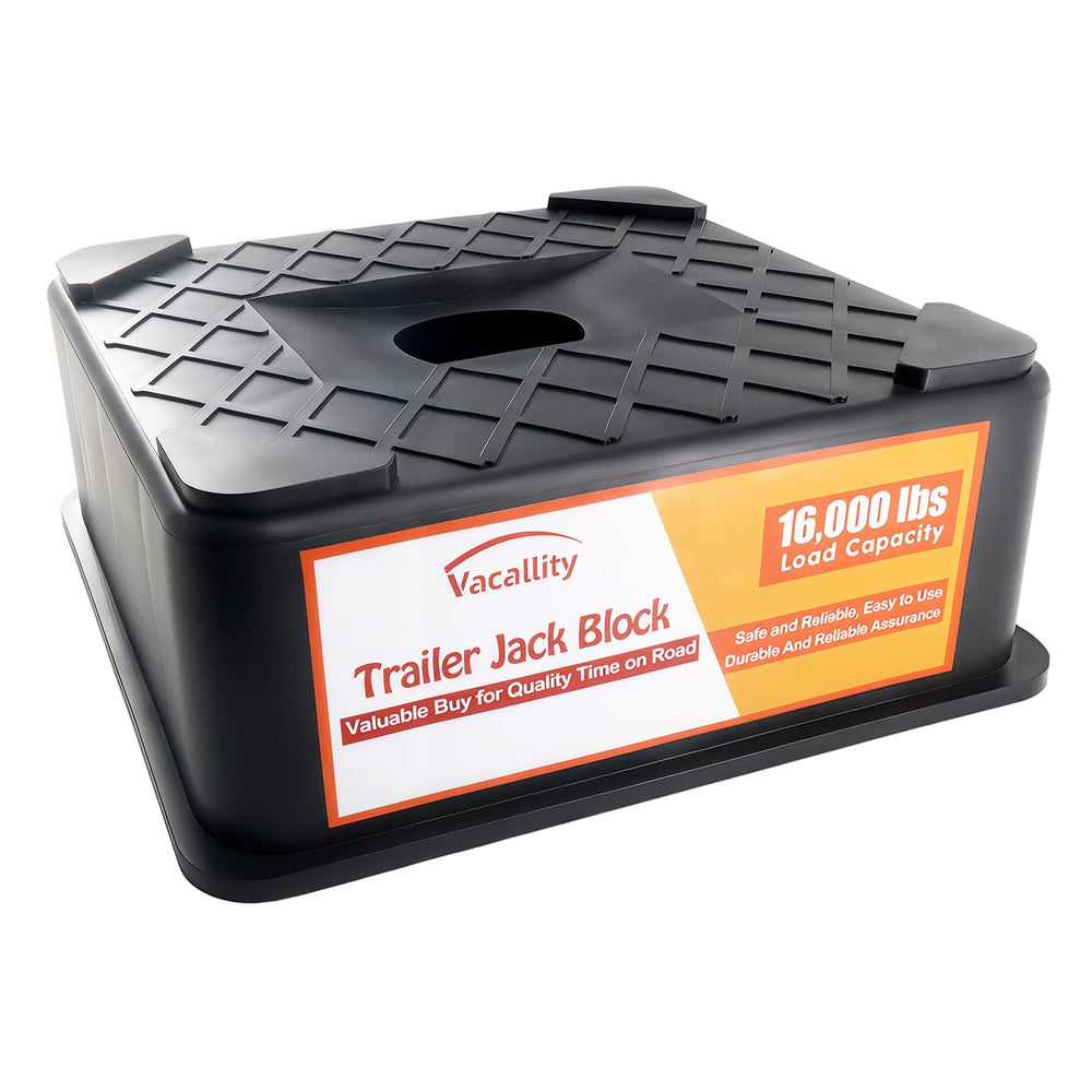 Vacallity RV Trailer Jack Block bottom view shows stable ground support