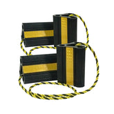 Vacallity RV wheel chocks pair securing RV wheels on flat surfaces