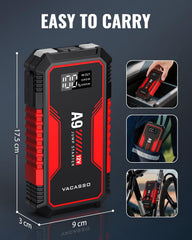 Vacasso A9 storage case and accessories organize your jump starter kit