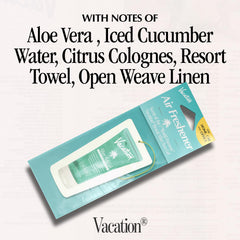 Vacation After Sun Gel packaging on display highlights long-lasting scent
