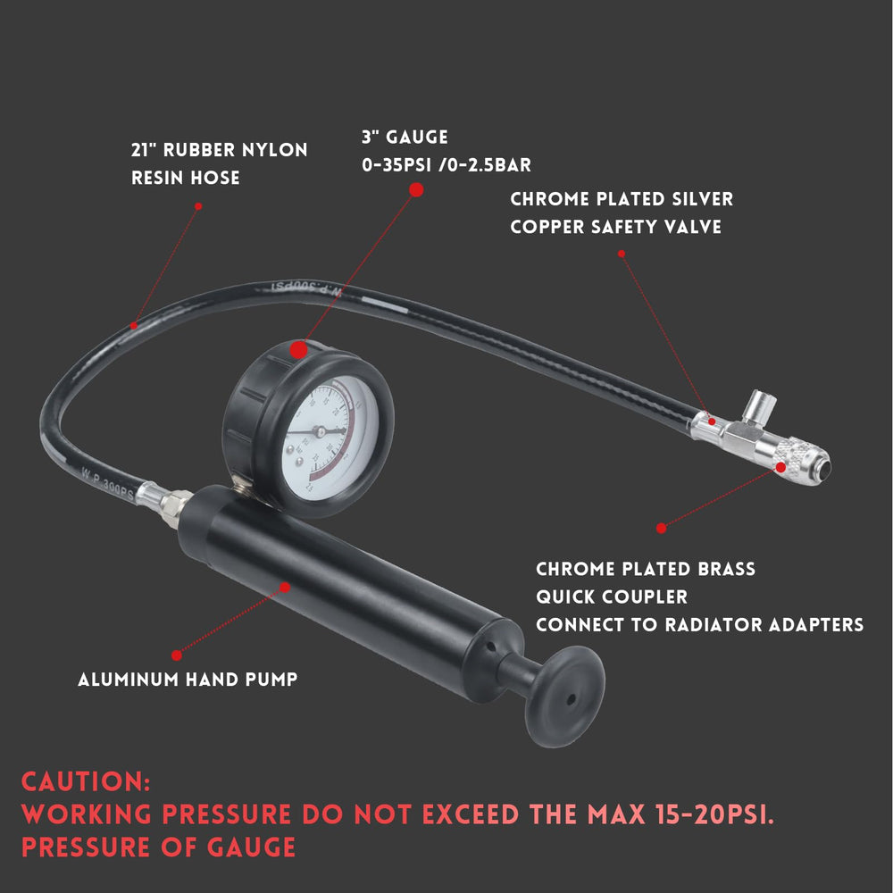 VAGNEUS hand pump and adapter assembly enables simple pressure builds.