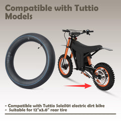 VAINELY rear inner tube for Yozma IN10 12-inch, durable build for rugged trails.