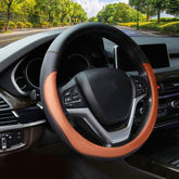 Valleycomfy brown microfiber steering wheel cover offers comfortable grip