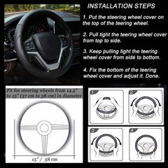 Elegant black décor upgrade for car interior with Valleycomfy cover