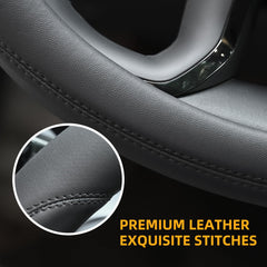 Protective steering wheel cover providing heat resistance and durability