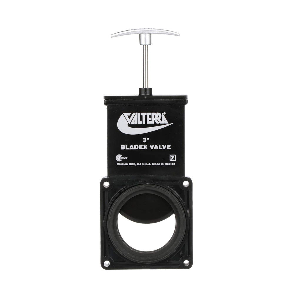 Valterra Bladex 3-inch valve body with metal handle for clean RV valve replacement
