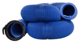 Valterra D04-0121 blue 20-foot bulk drain hose ready for RV dumping.