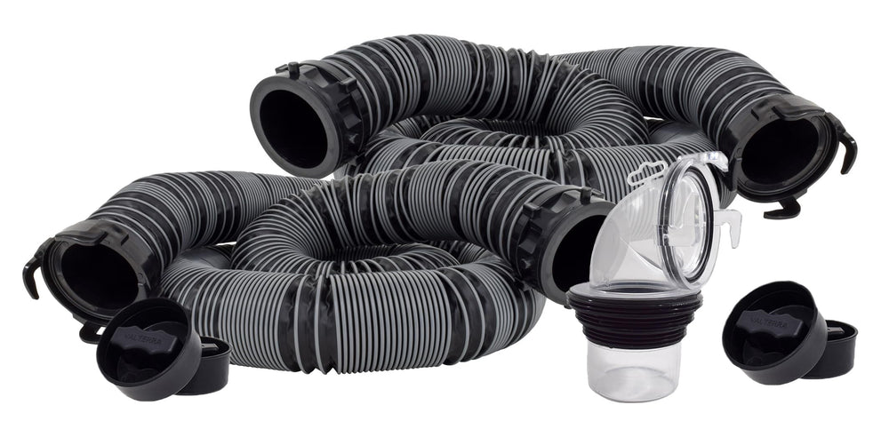 Valterra D04-0675 two 10 ft sewer hoses with rotating fittings for easy hookup
