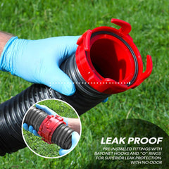Valterra Dominator hose remains flexible to minus 20F for cold conditions.