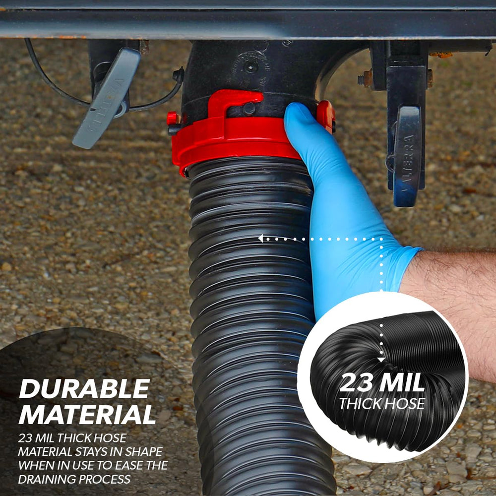 Valterra Dominator hose with UV protected material for outdoor durability.