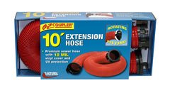 Valterra EZ Coupler 10ft extension hose stored in compact RV storage for easy transport