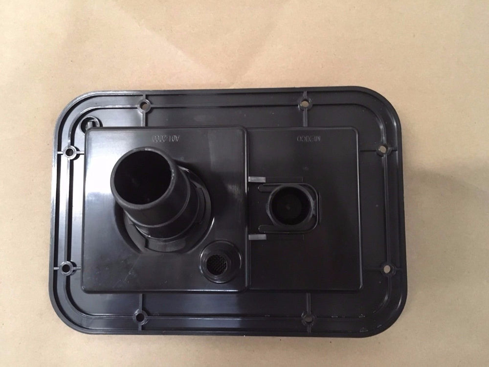 UV-stabilized plastic body of Valterra Go Power valve for outdoors