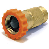 Valterra RV Water Regulator with lead-free brass body regulates campground pressure to protect plumbing.