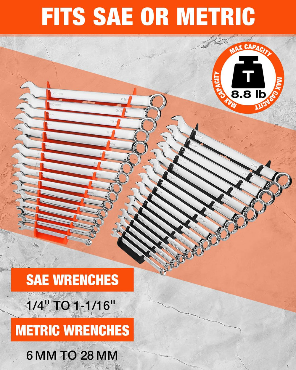 ValueMax drawer insert keeps wrenches organized in 16-slot tray