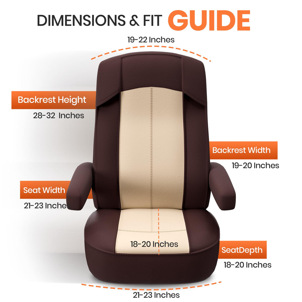 VALUN universal-fit captain chairs ensure broad compatibility across RVs and motorhomes.