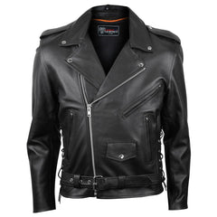 Rear view of Vance Leather conceal carry jacket emphasizing durable stitching and classic silhouette.