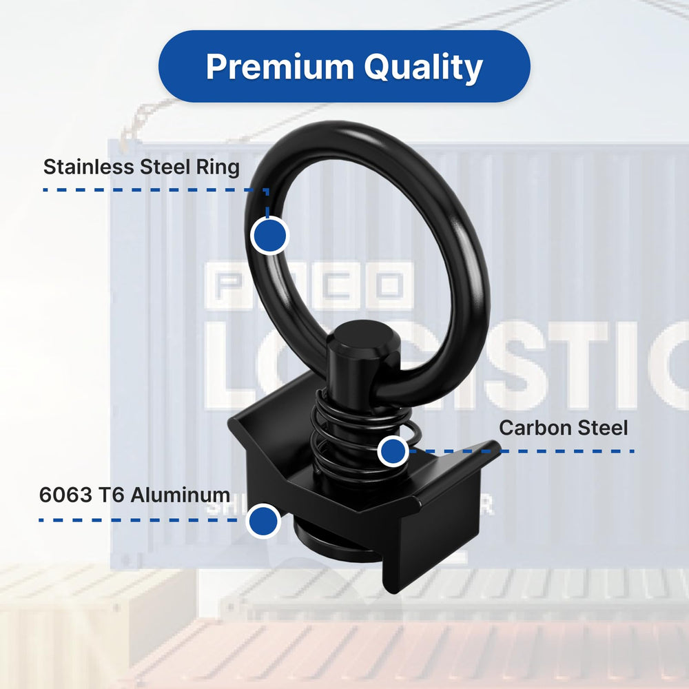 vandrabase trailer bed cargo control point supports secure tie-downs