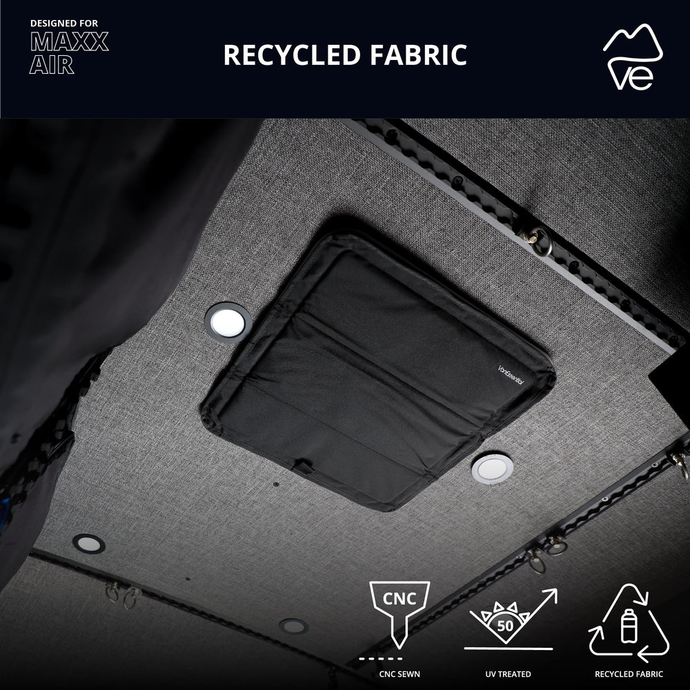 VanEssential rare earth magnets are stitched to hold the cover in place.