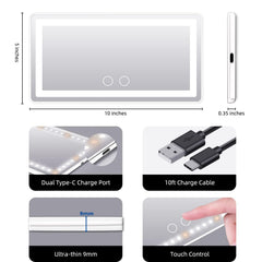 Vanexiss universal-fit 8x5-inch mirror suits most car visors.
