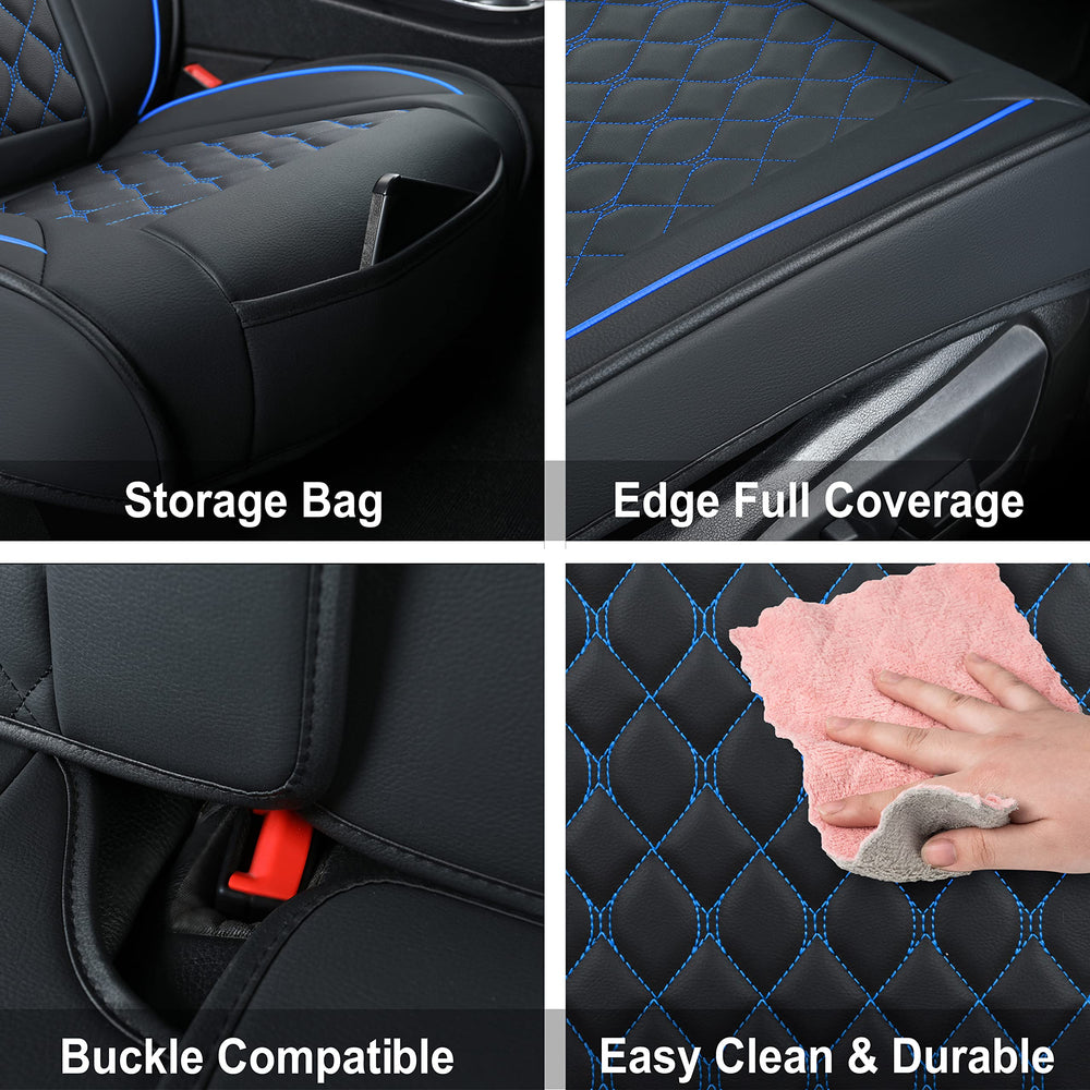 Elegant 3D embroidery with a diamond design upgrades your car interior.