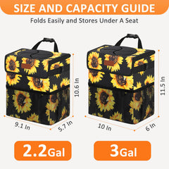 Vankor in-car storage-ready trash can keeps essentials organized.