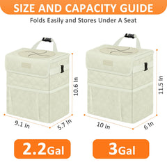 Vankor car trash can wide opening for easy litter disposal