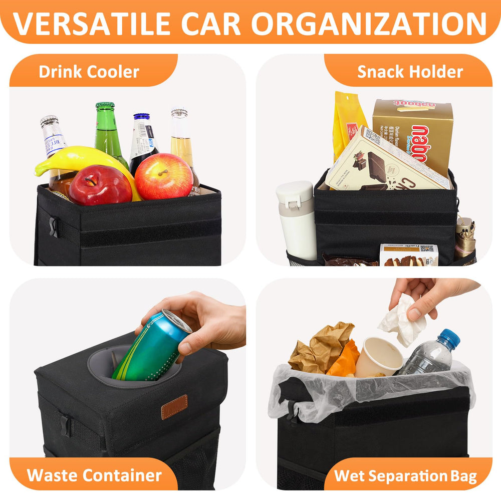 Vankor large opening with elastic rubber makes placing trash easy