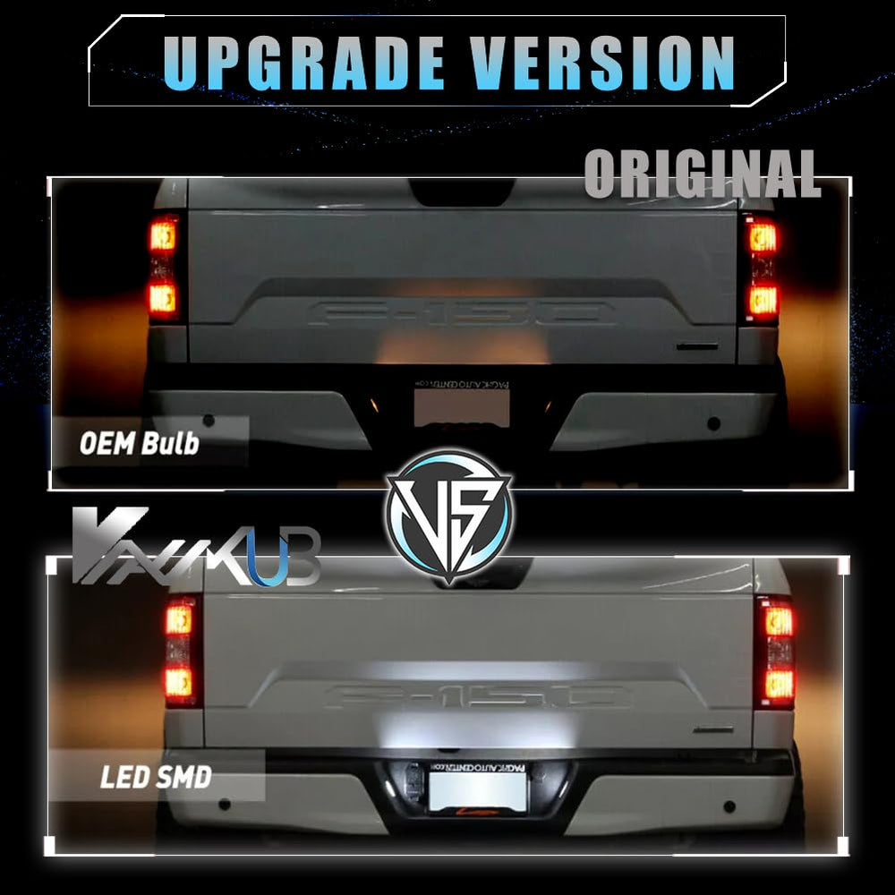 VANKUB two-pack license lights ready for quick replacement and cohesive appearance.