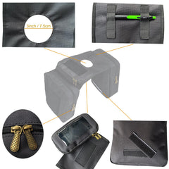 Vanlison bag features secure side straps for easy tank mounting.