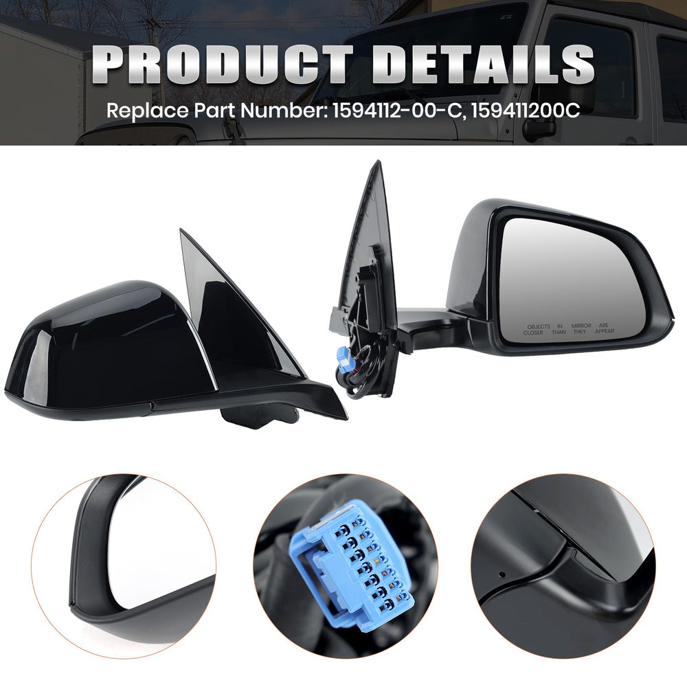 VANLOGY black housing mirror for Tesla Model Y adds a sleek look.