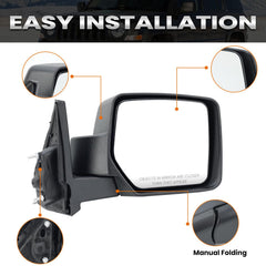 Vanology Jeep Patriot mirror with manual folding for easy adjustments