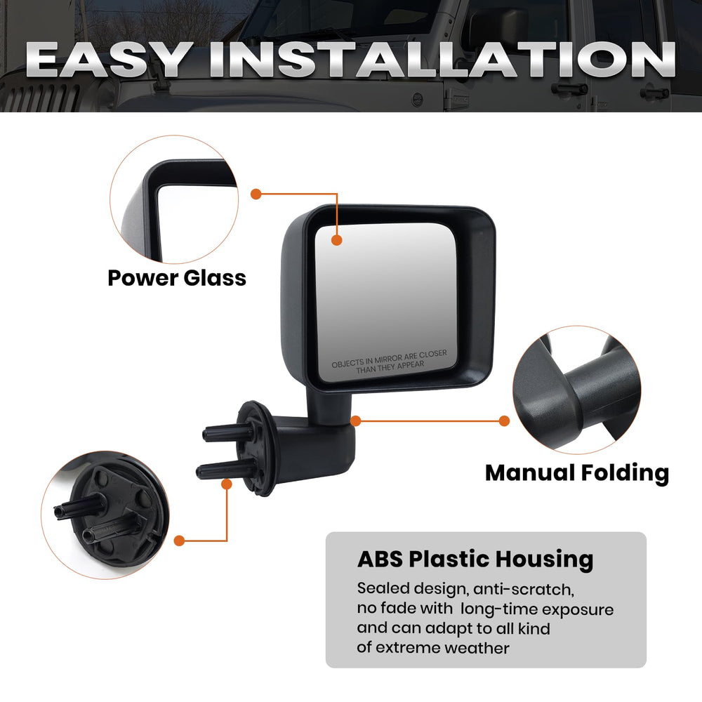 Vanology non-heated right mirror helps clear visibility in cool weather