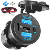 VANONE 12V USB outlet with on/off switch showing multiple charging ports for safe on‑the‑go power