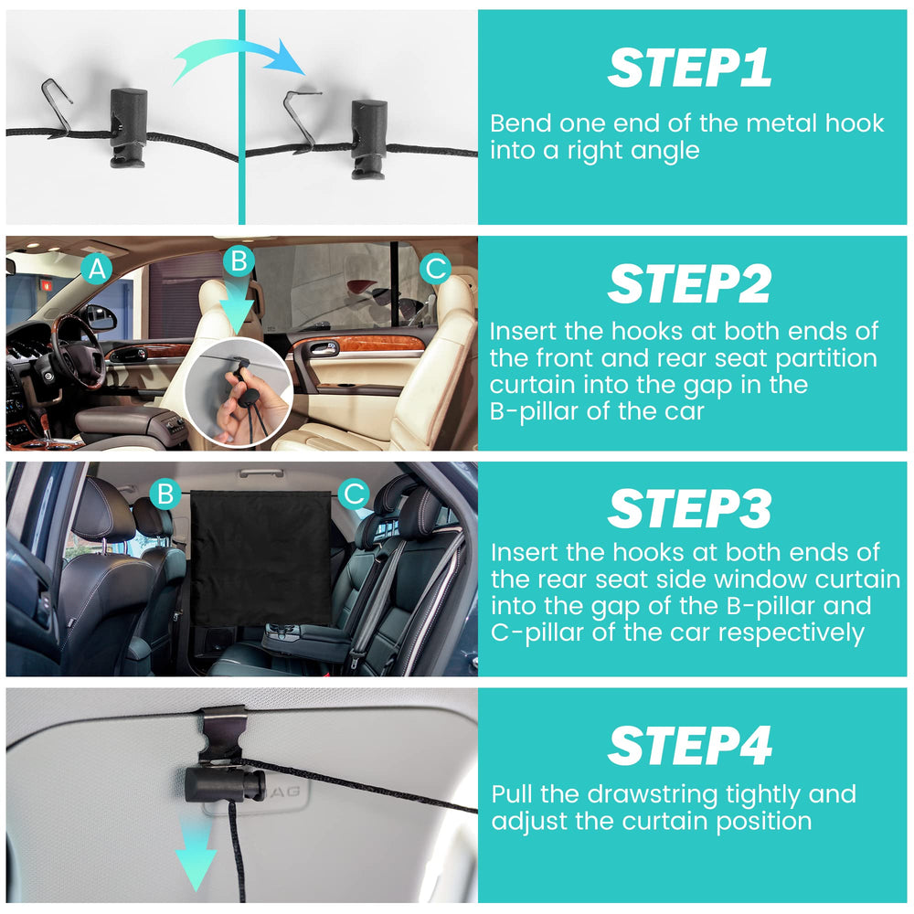 VANPET interior with curtains in use during camping or long drives for rest.