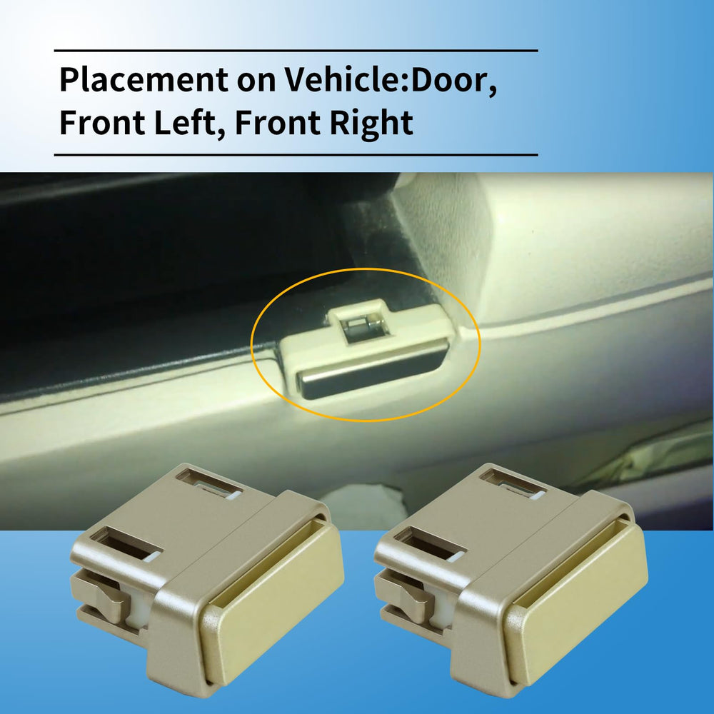 Vanshly door release button closeup left shows precise alignment