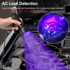 Vansky yellow-filter UV glasses improve fluorescence visibility during dye leaks