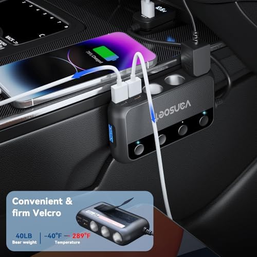 Vansoet 158W splitter front ports for easy access on the road