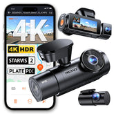 VANTRUE front view showing 4K camera and wide-angle benefit