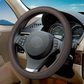 VARGTR microfiber leather steering wheel cover with classic embossing for a premium grip