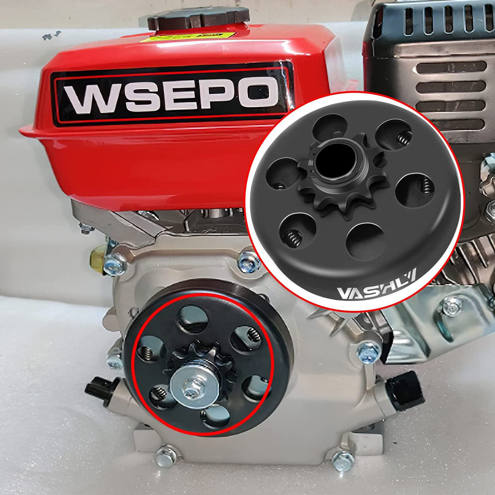 VASHLY Go Kart Clutch 10T designed for #40/41/420 chain drivetrain compatibility