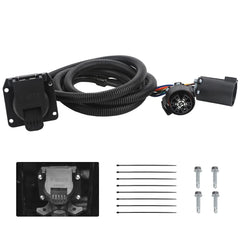 VASTAUTO 56070 extension connector shows a 7-foot harness for reliable trailer lighting.