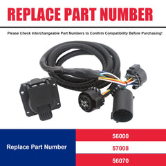 VASTAUTO 56070 vehicle-side connector demonstrates easy trailer wiring extension.