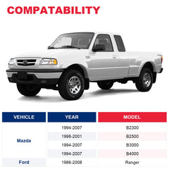 VASTAUTO kit components laid out for Ford Ranger rear suspension repair