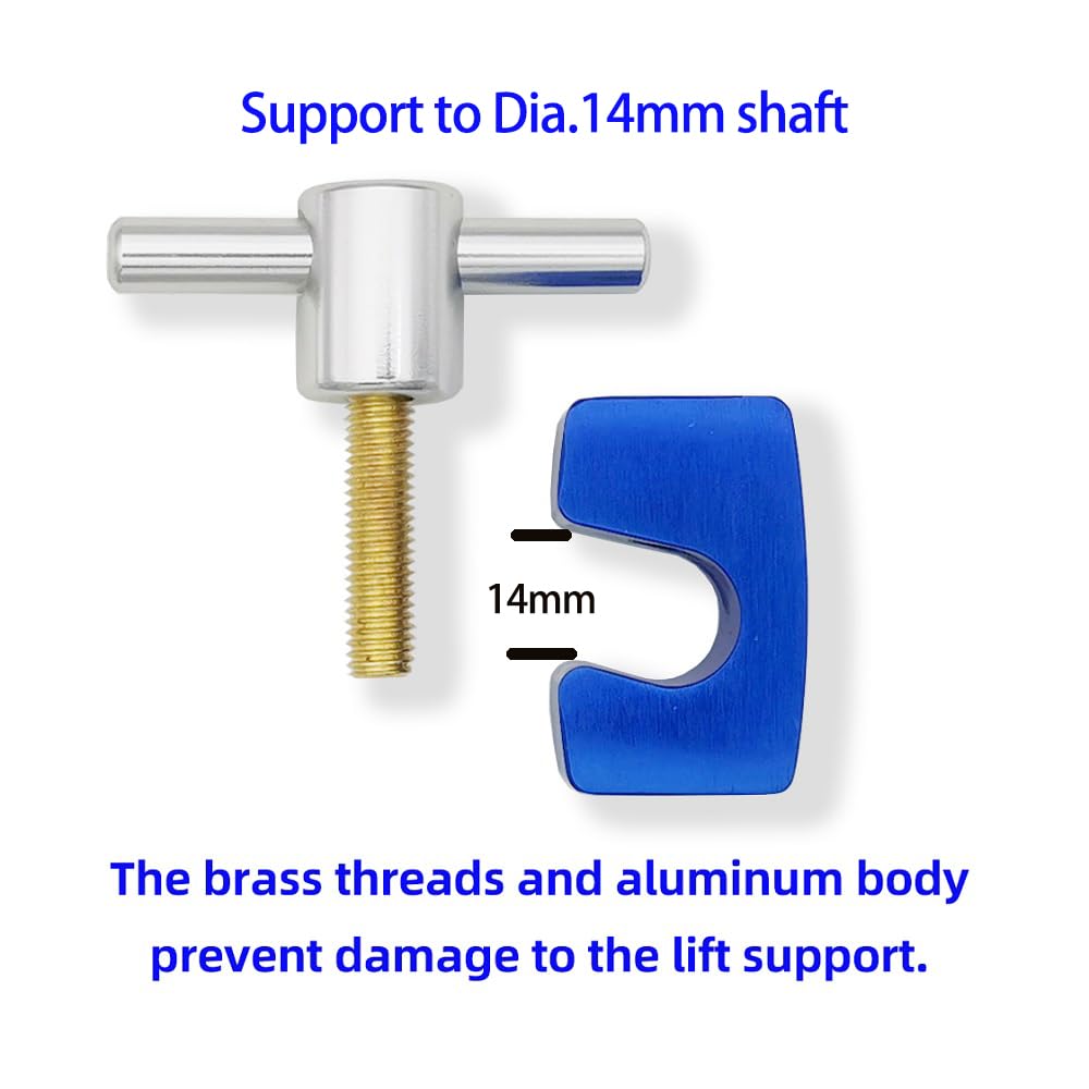 VASTOOLS brass-threaded clamp detail prevents wear on supports