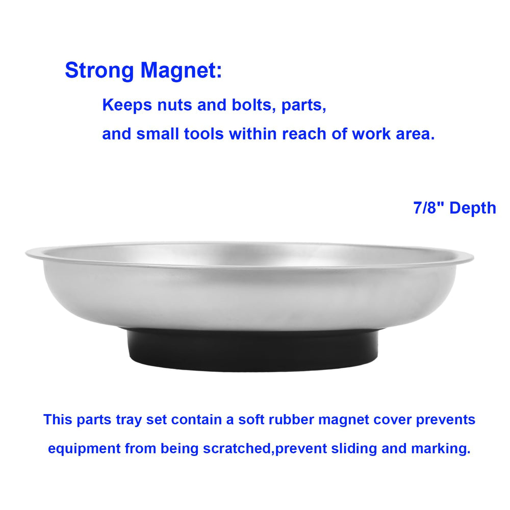 VASTOOLS rubber-covered magnet tray prevents scratches and slips.