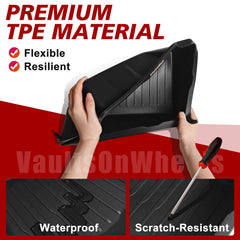 Includes anti-slip bump strips for secure placement of VaultsOnWheels organizers